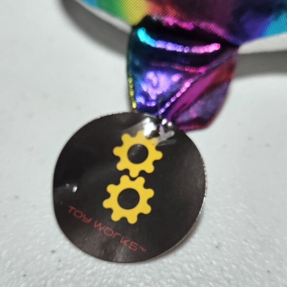 Toy Works Narwhal Plush Shiny Colorful Whale Stuffed Animal Blue Purple Pink - Picture 3 of 8